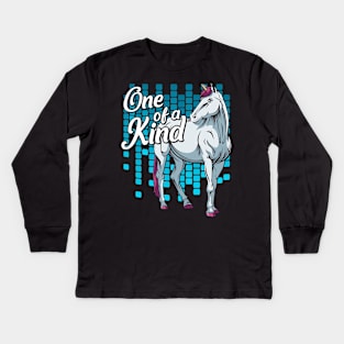 Unicorn - One Of A Kind - Magical Saying Kids Long Sleeve T-Shirt